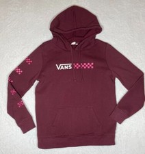 VANS Purple/Pink Sweatshirt Hoodie Women s Small Checkerboard "Off The Wall"