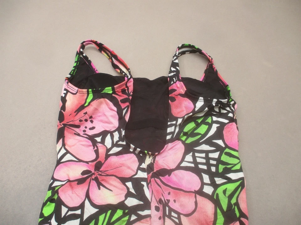 Купальник цельный беспроводной женский Longitude размер 12 цветочный собранный в рюш с подкладкой 8E - Изображение 4 из 4