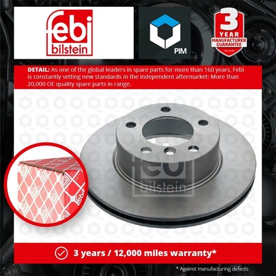 2x Brake Discs Pair Vented fits BMW 118 E87 2.0 Front 04 to 07 284mm Set Febi