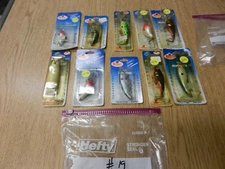 Lot 10 Vintage Mann's Fishing Lures NIP Unused Variety Of Lures #19