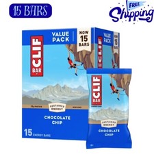 CLIF BAR - Chocolate Chip - Made with Organic Oats - Energy Bars 15 Pack