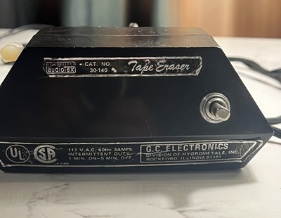 Audiotex 30-140 Tape Eraser GC Electronics Works per orig owner, untested by me 