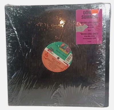 Donna Summers When Love Cries Vinyl 12'' Single Mix VG+ / NM in Shrink w Hype