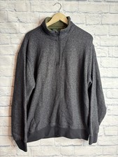 Orvis Sweatshirt Mens Sz L Gray Fleece 1/4 Zip Pullover LongSleeve Outdoors