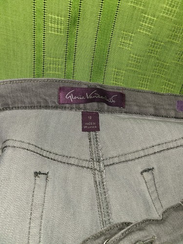 Gloria Vanderbilt Amanda Color Gray Jeans Taper Legs Size 18 - Bild 3 von 6