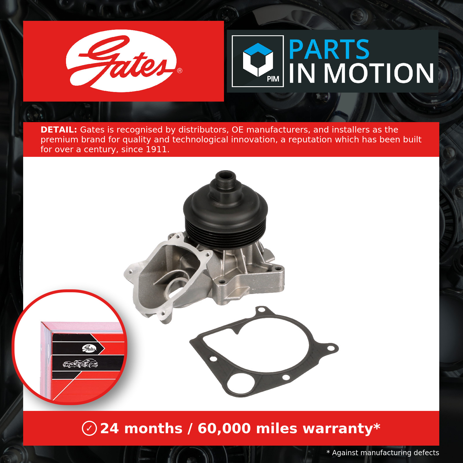 Engine Water Pump Car Coolant Pump Fits BMW 3 Series 7 Series X5 GATES WP0128 - Image 2