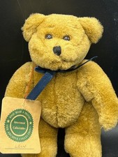 Boyds Bear 8" Archive Collection Brown Tan Blue Bow Jointed Plush Teddy Bear