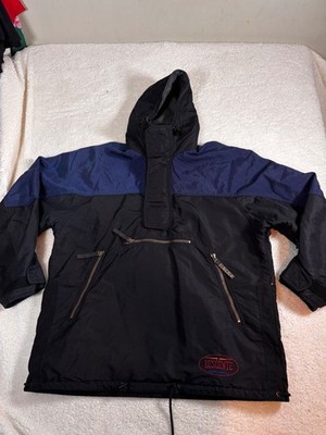 Descente Pullover Hooded Jacket With Zippered Pockets & Adjustable Hem Us 3