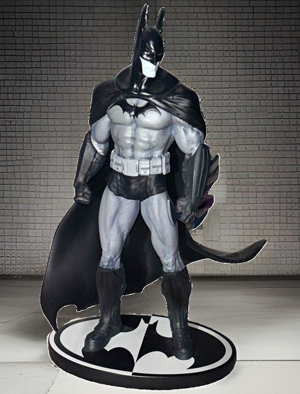 DC Direct Batman Black & White Arkham Asylum Statue Dave Cortes w/ Box
