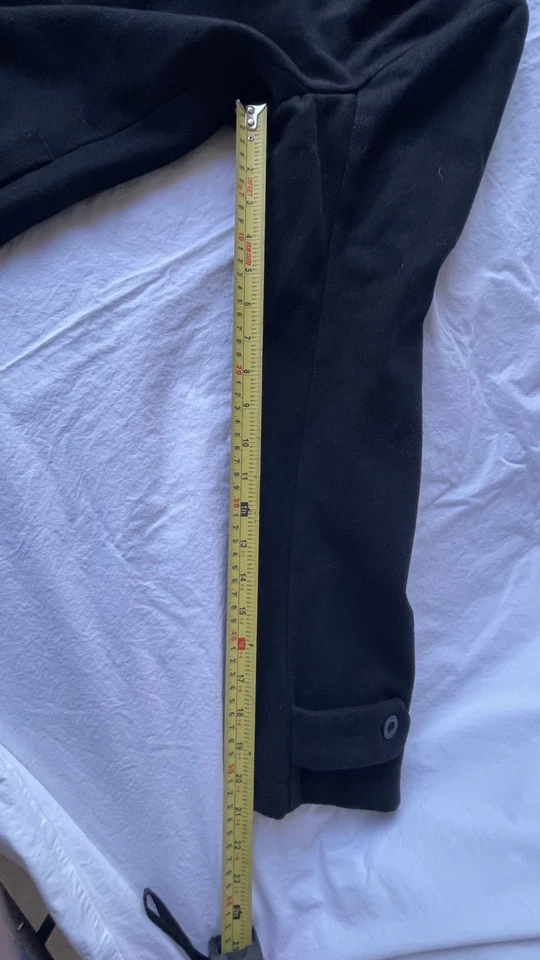 Abrigo de hombre M Vans Off The Wall chaquetón de doble botonadura guisante militar gris lana  Foto 4 de 4