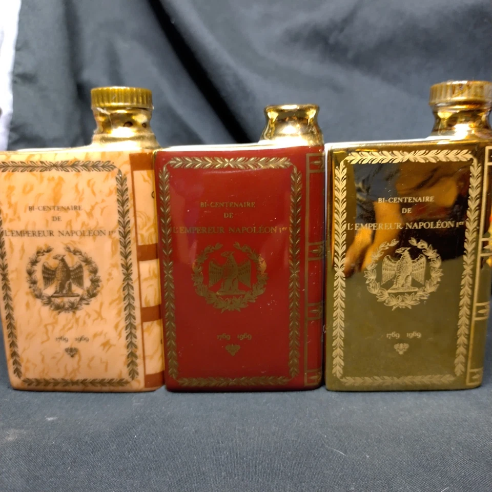 3 Camus Napoleon Cognac miniature decanters in the shape of books - Image 3 of 4