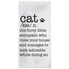 Funny Cat Kitchen Towels, Animal Lovers Gifts for Women Hand Towels, Cute Pet...
