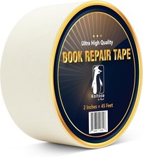 White Bookbinding Tape White Cloth Book Repair Tape for Bookbinders Semi-Tran...