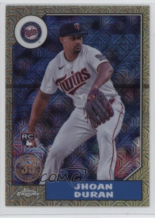 2022 Update 1987 Topps Chrome Silver Pack Series Mojo Jhoan Duran #T87C-62 13kt