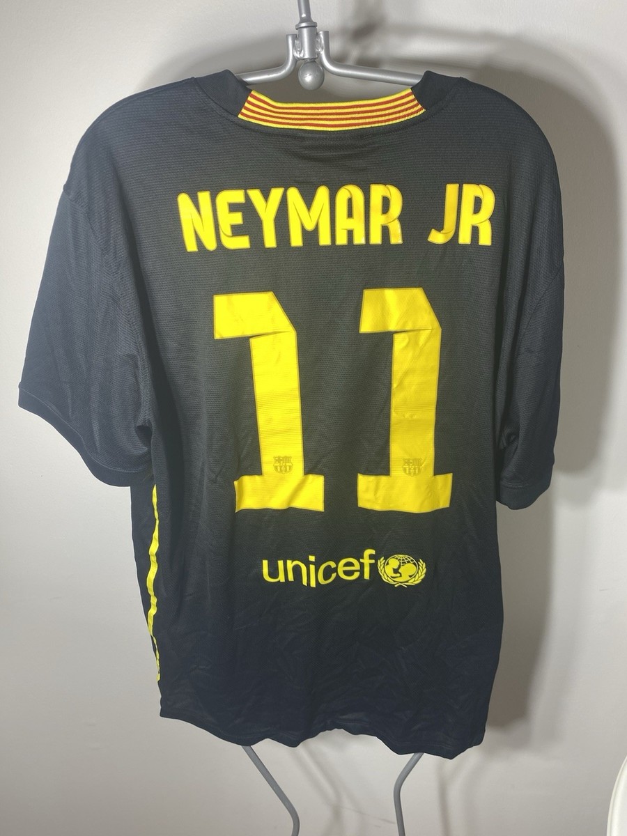 Nike FC Barcelona 2013-14 Third Black Jersey #11 Neymar Jr. 532824