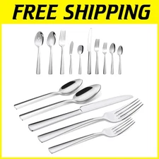 Silverware Cutlery Set, Dishwasher Safe, 65 Pieces