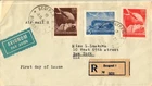 Dr Jim Stamps Yugoslavia Fdc 75 Anniversary U.P.U. 3V Set Registered Air Mail