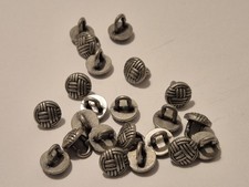22* Rope Celtic Vintage Metal Pewter Coloured Shank Back Buttons 9mm
