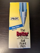 Pilot 36011 Fine Ballpoint Pen - Blue - 8 Pens - See Video - Open Box