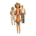VTG Malaysia 1968 Ken Doll With Brown Wavy Hair Mixed Lot Of 4 Barbie Ken Dolls