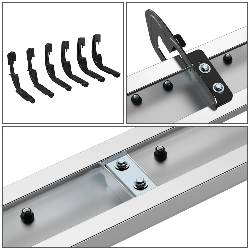 Barra Nerf estribo lateral cromada de 6" para Silverado Sierra 07-19 doble cabina Foto 4 de 4