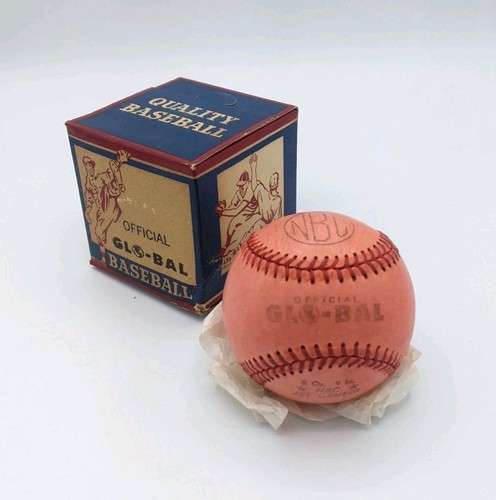 Vintage 60s National Baseball Congress Official NBC Glo Ball W/Box Unused RARE