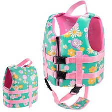 Pottwal Swim Vest for Kids - Swim Jacket for 7-9 Years 55-77LBS - Made of Neop