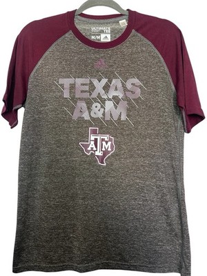Adidas Ultimate Tee Unisex Size Medium Texas A&M Climacool Shirt Short Sleeve