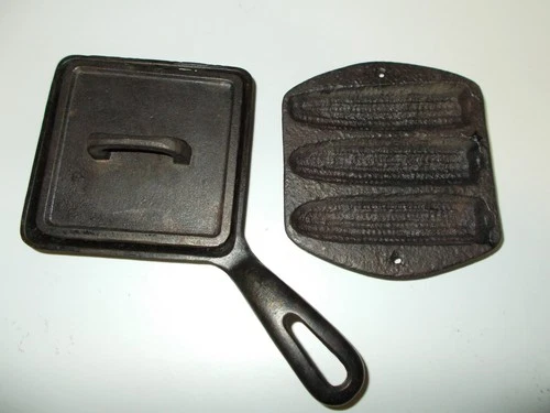 Griswold No. 129-A  Egg Skillet w/Lid? / Griswold 263 Left Over Batter Pan.