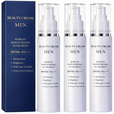 Men Sunscreen SPF 50 PA    Brightening  Moisturizing Skin  50g, Pack of 3 