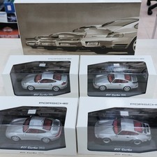 MINICHAMPS 1/43 Porsche 911 Turbo silver Set of 4 1976 - 2000 WAP020SET04