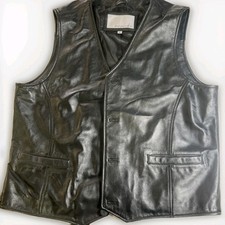 Wilson Leather Motorcycle Vest Size XL