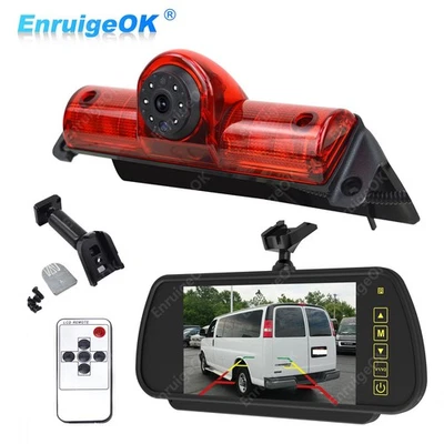 Pour Chevrolet Express GMC Savana Van Feux de Stop Caméra de Recul avec ecran 7" - Photo 1/4
