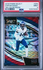 2018 PANINI SELECT TRI COLOR PRIZM, RC STEFON DIGGS #284,PSA 9 MNT,92/99,POP 1