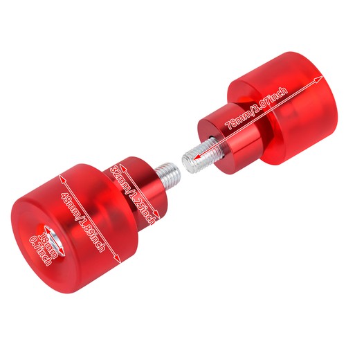 2x Protectores de Motor Barras de Choques 12mm Extremo Bolas Protector Rojo Para Harley - Imagen 3 de 17