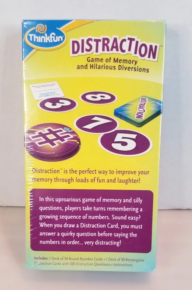 Distraction A Game Of Memory And Hilarious Distractions ThinkFun 2011 New Sealed - Image 2 of 4