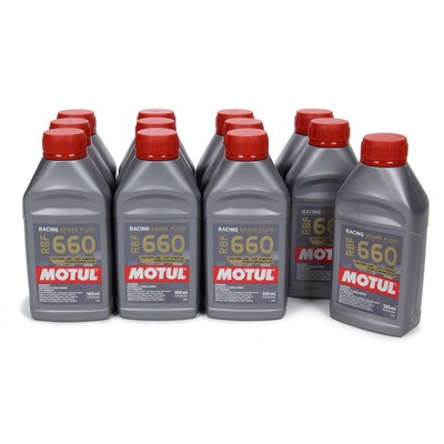 Motul 101667, Set of 12 Brake Fluid RBF 660 Factory Line DOT 4 500 ml Glycol