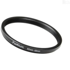 Step Down Ring 62mm to 58mm in Sleek Anodized Black - Ideal for Photographers