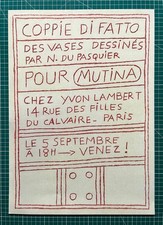 NATHALIE DU PASQUIER - Exhibition Poster 2- Galerie Yvon Lambert 2025. 46 × 33cm