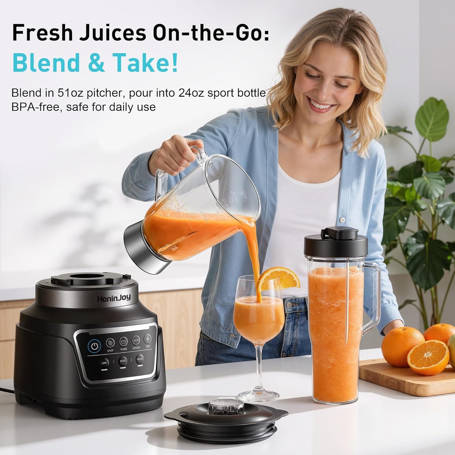 All-in-One Blender & Food Processor, 10-in-1 Professional Bl