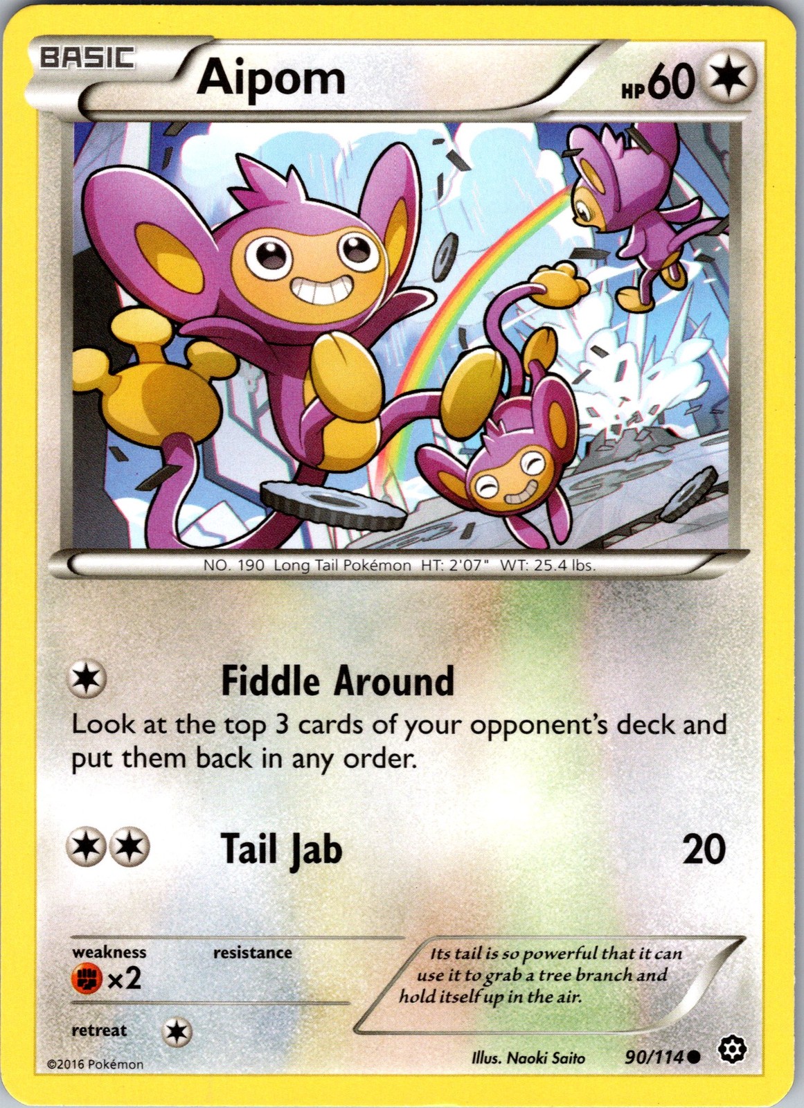 XY - Steam Siege #90/114 Aipom 2