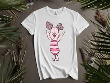 PIGLET WINNIE THE POOH DISNEY WHITE T SHIRT UNISEX STYLE