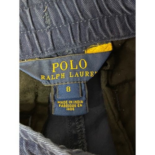 Polo Ralph Lauren Boys Cargo Pants Elastic Waist Blue Size 8 - Picture 3 of 7