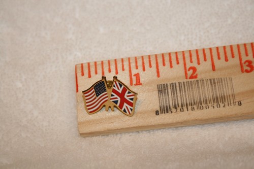 American & United Kingdom Joint Flags Pin goldfarben Metall - Bild 3 von 3
