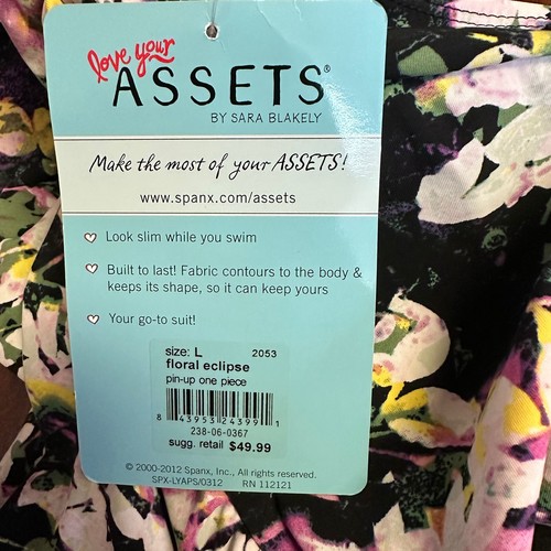 Spanx Assets Sara Blakely Power Suit Slimming One Piece Bathing Suit Size L NEW - Picture 7 of 10