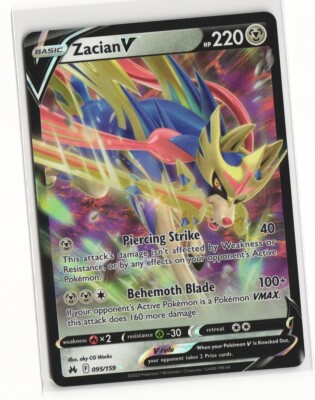 Crown Zenith #095/159 Zacian V Pokemon Card
