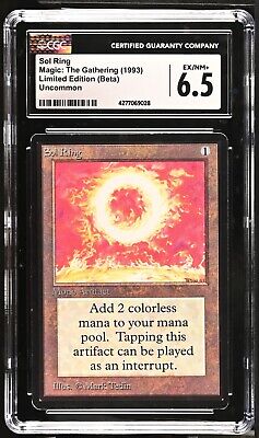 Sol Ring Limited Edition Beta CGC EX/NM+ 6.5 Vintage Magic Sol Ring Limited Edition Beta CGC EX/NM+ 6.5 Vintage Magic