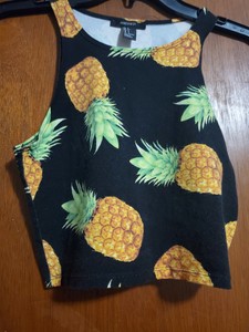 pineapple crop top forever 21