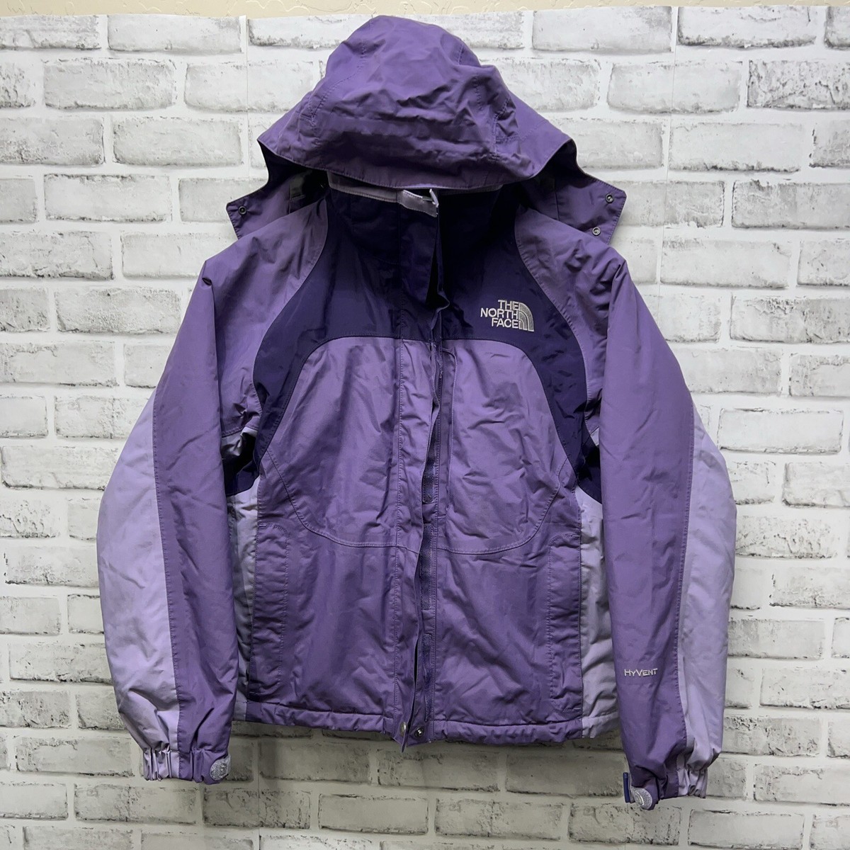 The North Face Hyvent Purple Heavy Hooded Jacket Womens Size XS | eBay