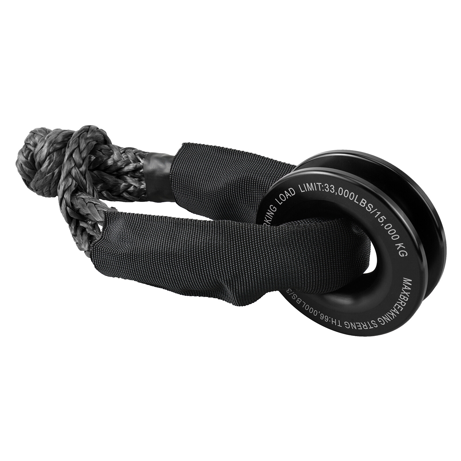 Heavy Duty Recovery Ring Snatch Block Pulley Soft Shackle Tow Winch